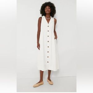 Tuckernuck Pomander Place White Sleeveless Collar Jules Dress Medium M